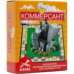 Коммерсант. Настольная игра, обучающая торговле недвижимостью для 2-8 игроков от 11 лет