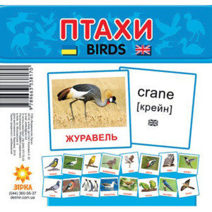 Картки міні Птахи (110х110 мм) (укр) Зірка 72753 (9789663338170) (286288)