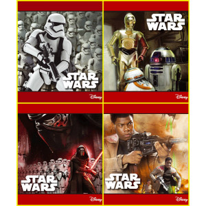 Комплект зошитів А5, скоба, 48 арк., лінія, офсет, STAR WARS