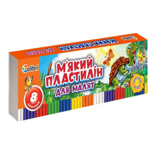 Пластилін з воском Гавчик та Мурчик 8 кол Пластилін з воском Гавчик та Мурчик 8 кол