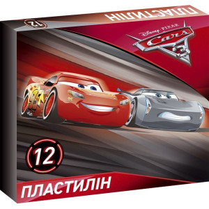 Пластилін Серія Cars №2 12 кольорів Пластилін Серія Cars №2 12 кольорів