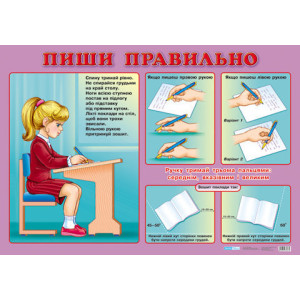 0107 Плакат. Пиши правильно (У) 20 плакати в кожний кабінет ~13104074У 0107 Плакат. Пиши правильно (У) 20 плакати в кожний кабінет ~13104074У