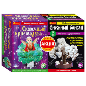 (Акция 2018) Набір для дослідів "Лісний ельф в кристалах" + Японський сад кристалів " Сніжний бонсай (Акция 2018) Набір для дослідів "Лісний ельф в кристалах" + Японський сад кристалів " Сніжний бонсай