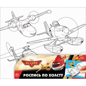 4004-24 Розмальовка за номерами на полотні вел Дісней "Літачки" 15153055Р