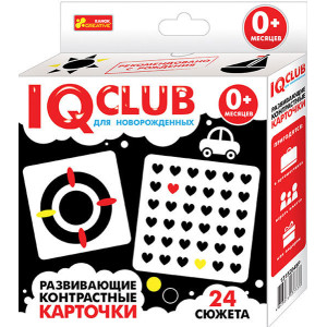 6360Р Розвиваючі контрасні картки для немовлят 0+ "IQ-club для малюків" 13152049Р