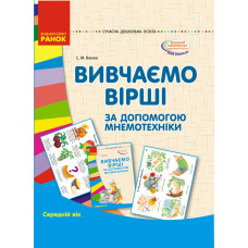 СУЧАСНА дошк. освіта: ВИВЧАЄМО ВІРШІ за допомогою мнемотехніки. Папка (картки + метод.) Середній вік