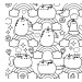 Мінірозмальовка Pusheen Мінірозмальовка Pusheen